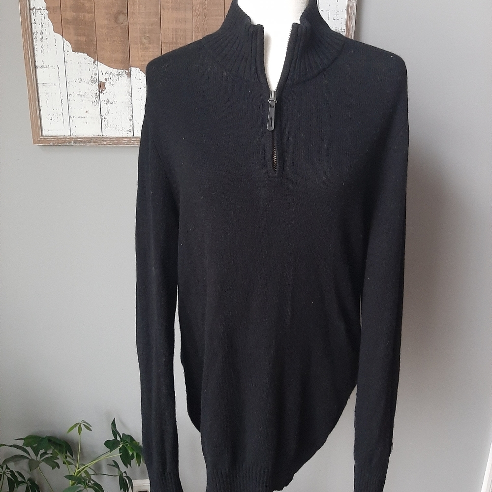 Columbia 30% Wool Sweater with quarter zipper